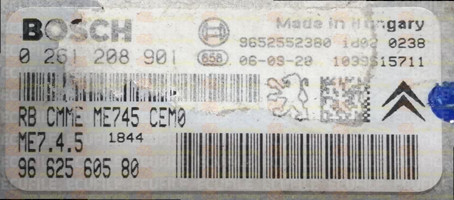 BOSCH ME7.4.5 0261208901 PSA 9662560580 EEPROM 95320