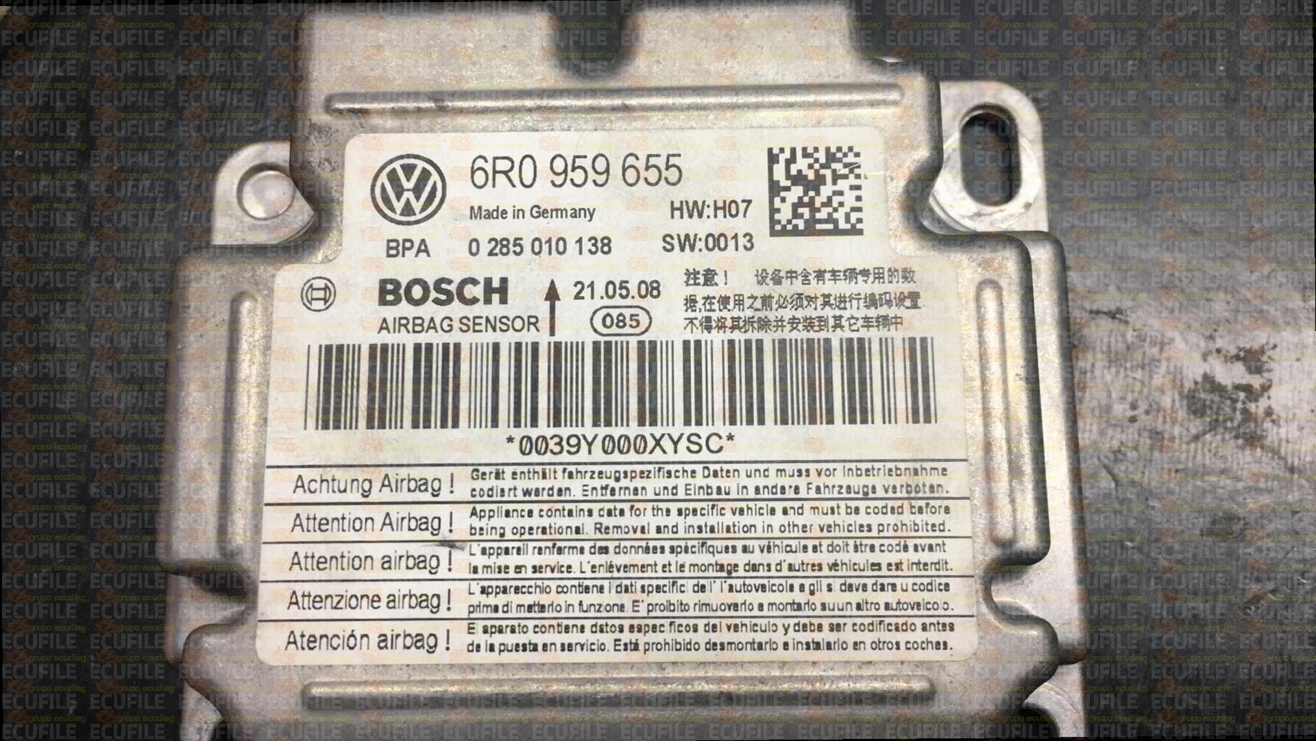 BOSCH 0285010138 SEAT IBIZA 6R0959655 HW H07 SW 0013