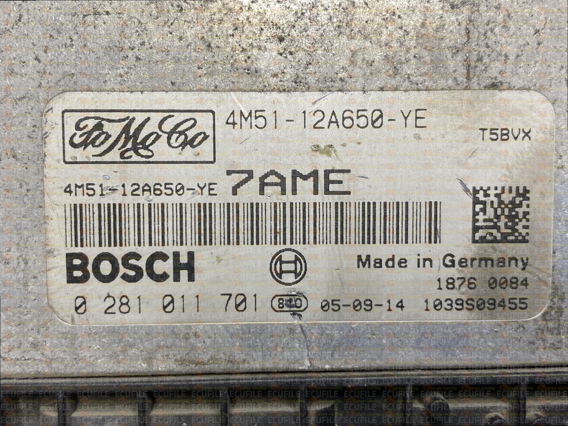 BOSCH EDC16C34-2.30 0281011701 FORD FOCUS II 1.6 TDCI 90HP 4M51-12A650-YE 7AME 1037381517