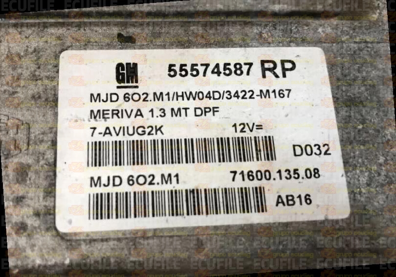 MAGNETI MARELLI MJD 6O2.M1 71600.135.08 OPEL MERIVA A 1.3 CDTI 75HP 55574587 RP 3422M167
