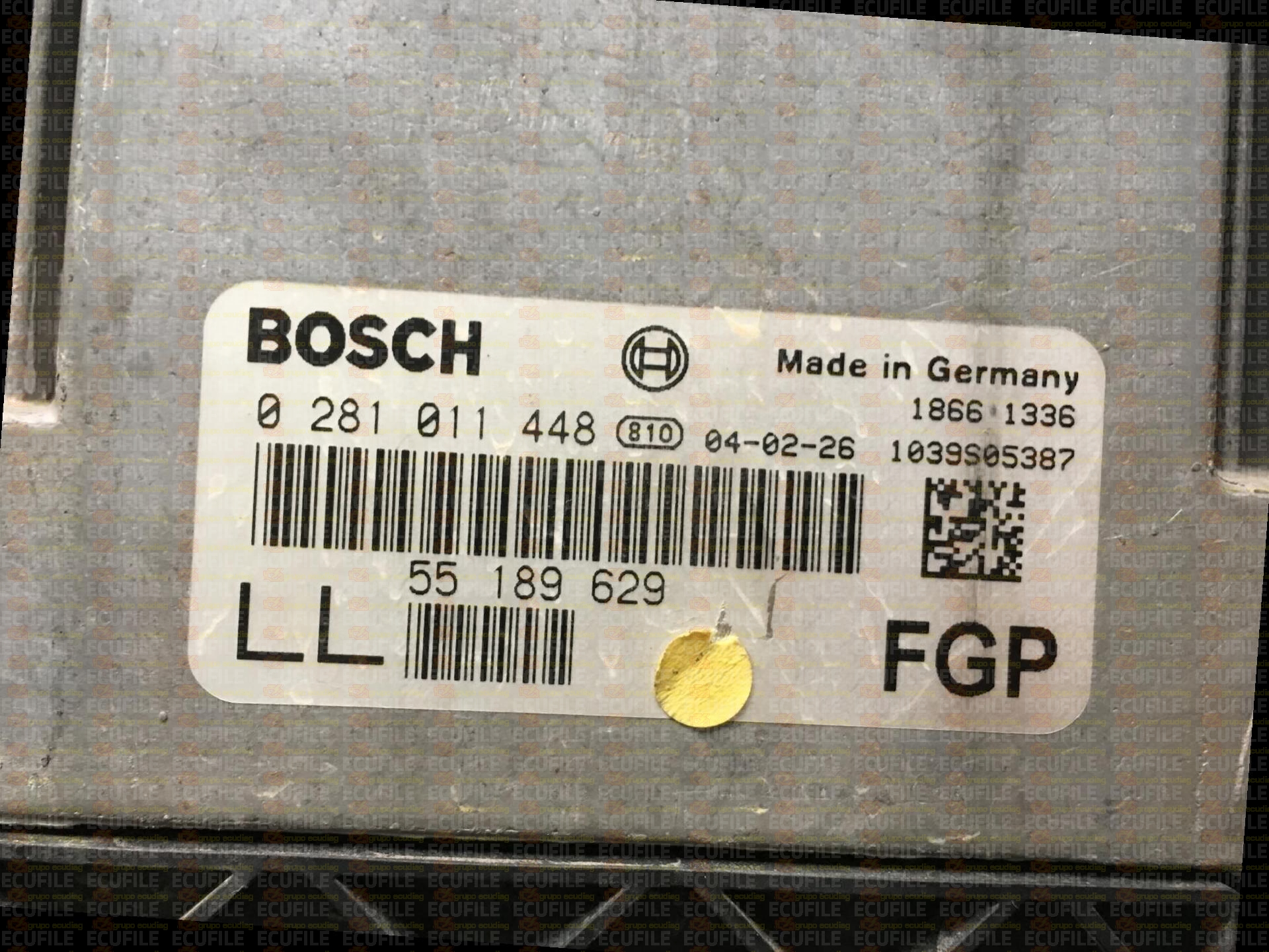 BOSCH EDC16C9-3.21 0281011448 OPEL ZAFIRA II B 1.9 CDTI 150HP 55189629 LL 1037379350