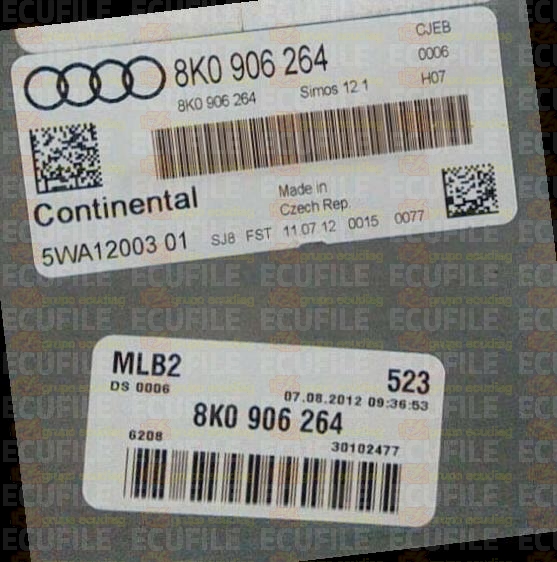 CONTINENTAL SIMOS 12.1 5WA1200301 AUDI A4 III 1.8 TFSI 170HP 8K0906264 0010