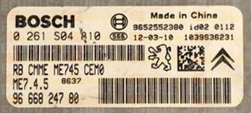 BOSCH ME7.4.5 0261S04810 PSA 9666824780 EEPROM 95320