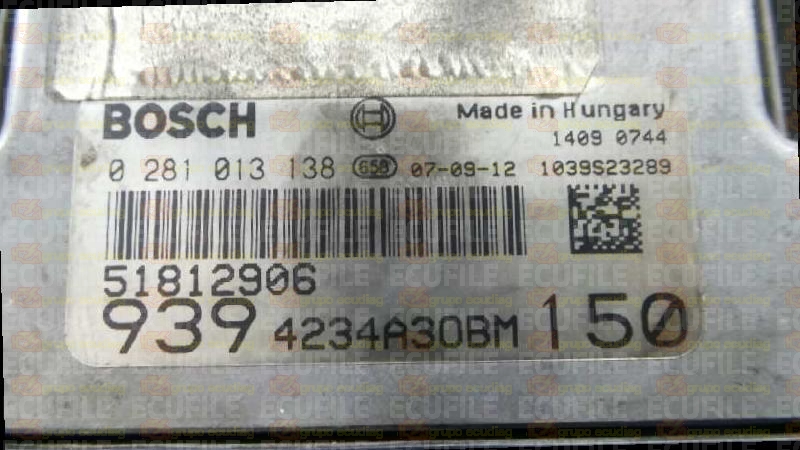 BOSCH EDC16C39-5.65 0281013138 ALFA-ROMEO 159 1.9 JTDM 150HP 51812906 1037380494