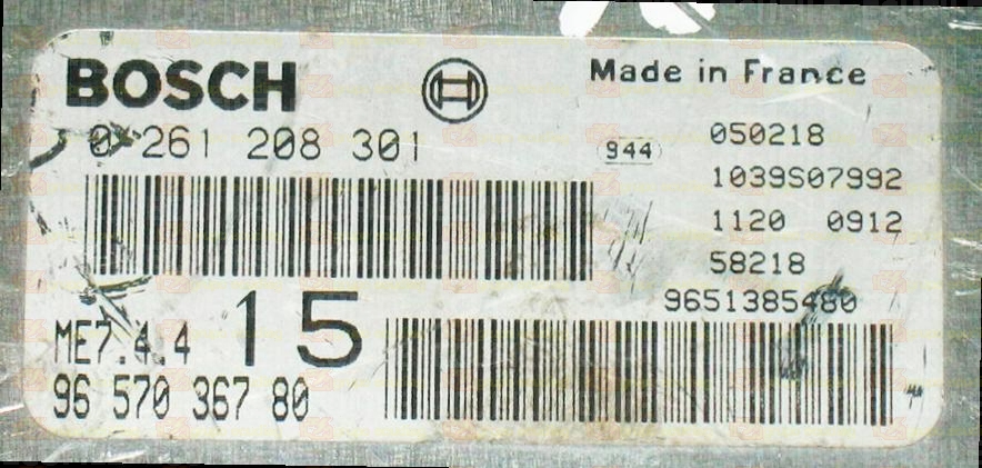 BOSCH ME7.4.4 0261208301 PSA 9657036780 OR273_23 EEPROM 95160