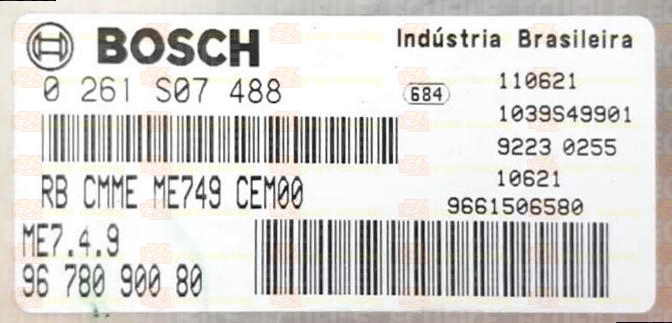 BOSCH ME7.4.9 0261S07488 PSA 9678090080 EEPROM 95320