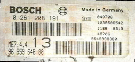 BOSCH ME7.4.4 0261208191 PSA 9655964880 EEPROM 95160