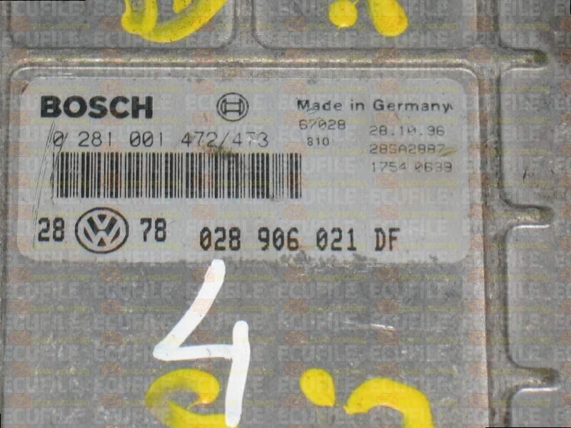 BOSCH EDCMSA15.5-5.1 0281001472-473 VOLKSWAGEN GOLF III 1.9 TDI 110HP 028906021DF