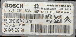 BOSCH ME7.4.5 0261201636 PSA 9664093980 EEPROM 95320