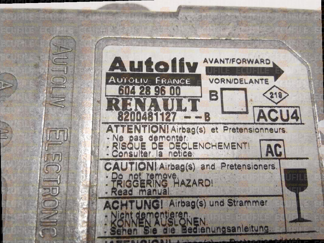 AUTOLIV ACU4 604289600 RENAULT MEGANE II 8200481127--B AC EEPROM 95160