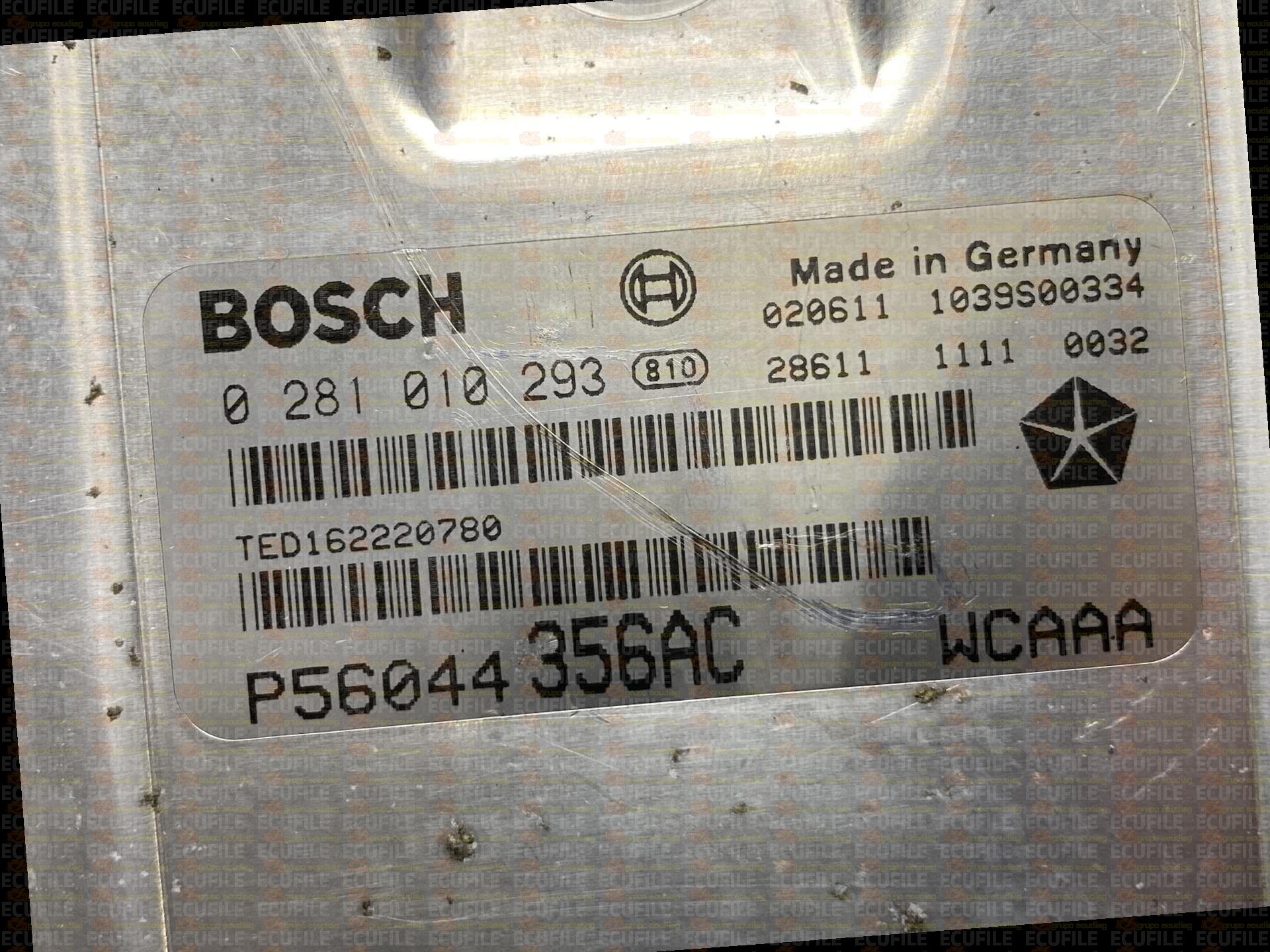 BOSCH EDC15C5-7.16 0281010293 JEEP GRAND CHEROKEE 2.7 CRD 163HP P56044356AC 1037363822