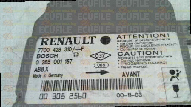 BOSCH AB8.X 0285001157 RENAULT CLIO II 7700428310--F EEPROM HC912B32