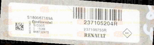 CONTINENTAL SID305 S180067169A RENAULT DACIA 237100755R 237105204R FLASH TC1766