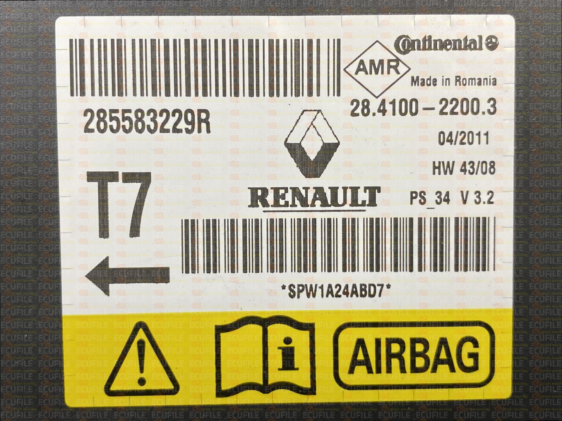 CONTINENTAL TEMIC 28.4100-2200.3 RENAULT SCENIC III 285583229R