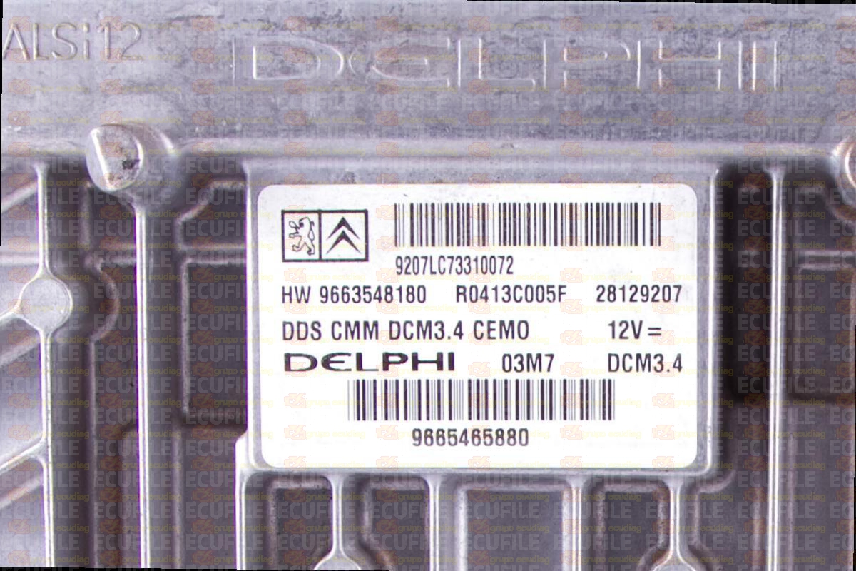 DELPHI DCM3.4 R0413C005F 28129207 CITROEN C4 PEUGEOT 307 2.0 HDI HW 9663548180 SW 9665465880 EEPROM 95320
