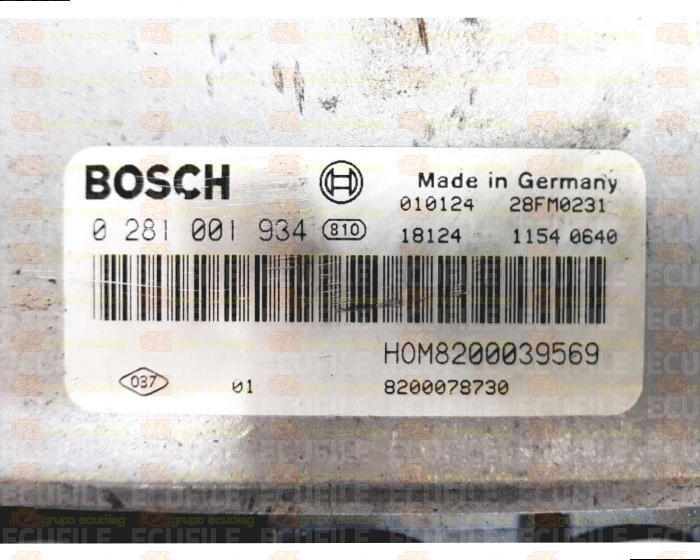 BOSCH EDC15C3-3.2 0281001934 RENAULT MEGANE I SCENIC 1.9 DCI 102HP HOM8200039569 8200078730 1037353277-1802