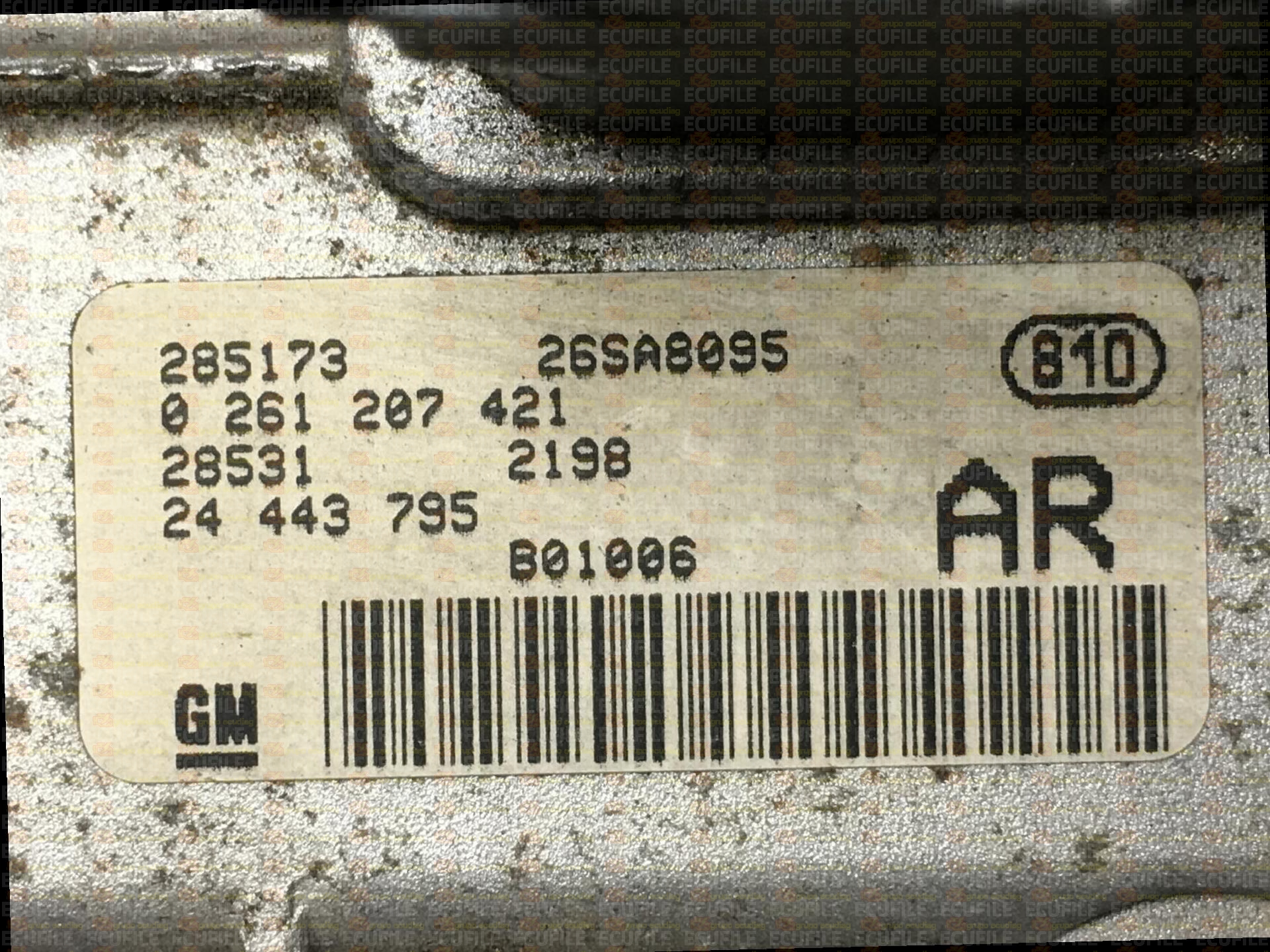 BOSCH ME7.6H4 0261207421 OPEL CORSA III C 1.0i 58HP 24443795 AR 1037362739
