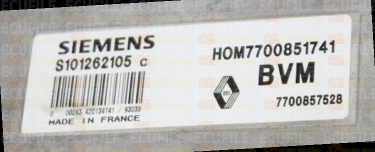 SIEMENS FENIX S101262105C RENAULT 7700857528 HOM7700851741 EEPROM MC68HC11