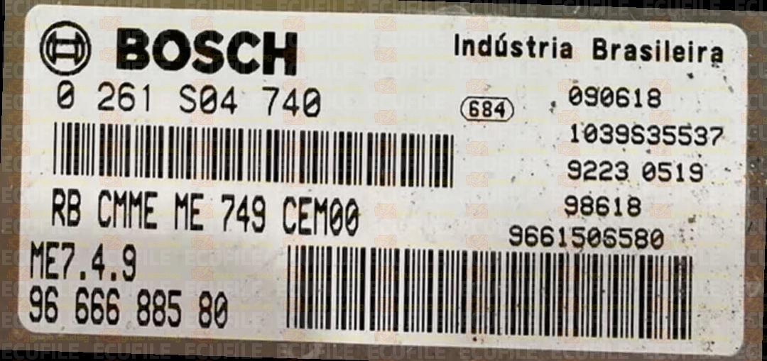 BOSCH ME7.4.9 0261S04740 PSA 9666688580 EEPROM 95320