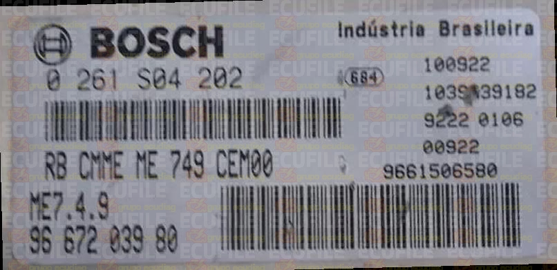 BOSCH ME7.4.9 0261S04202 PSA 9667203980 EEPROM 95320