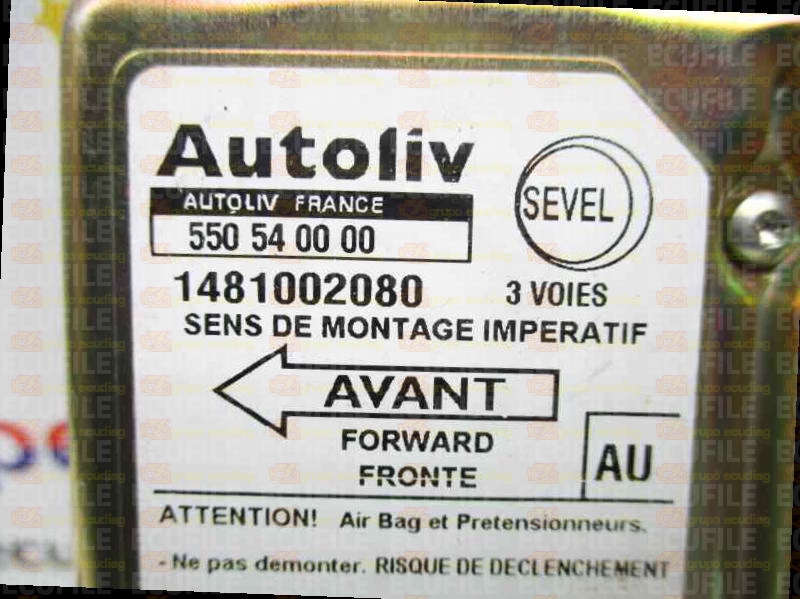 AUTOLIV 550540000 CITROEN JUMPY PEUGEOT EXPERT FIAT SCUDO 1481002080 AU