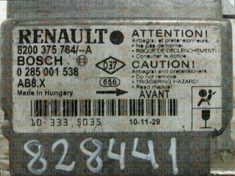BOSCH AB8.X 0285001538 RENAULT CLIO II 8200375764--A EEPROM HC912D60