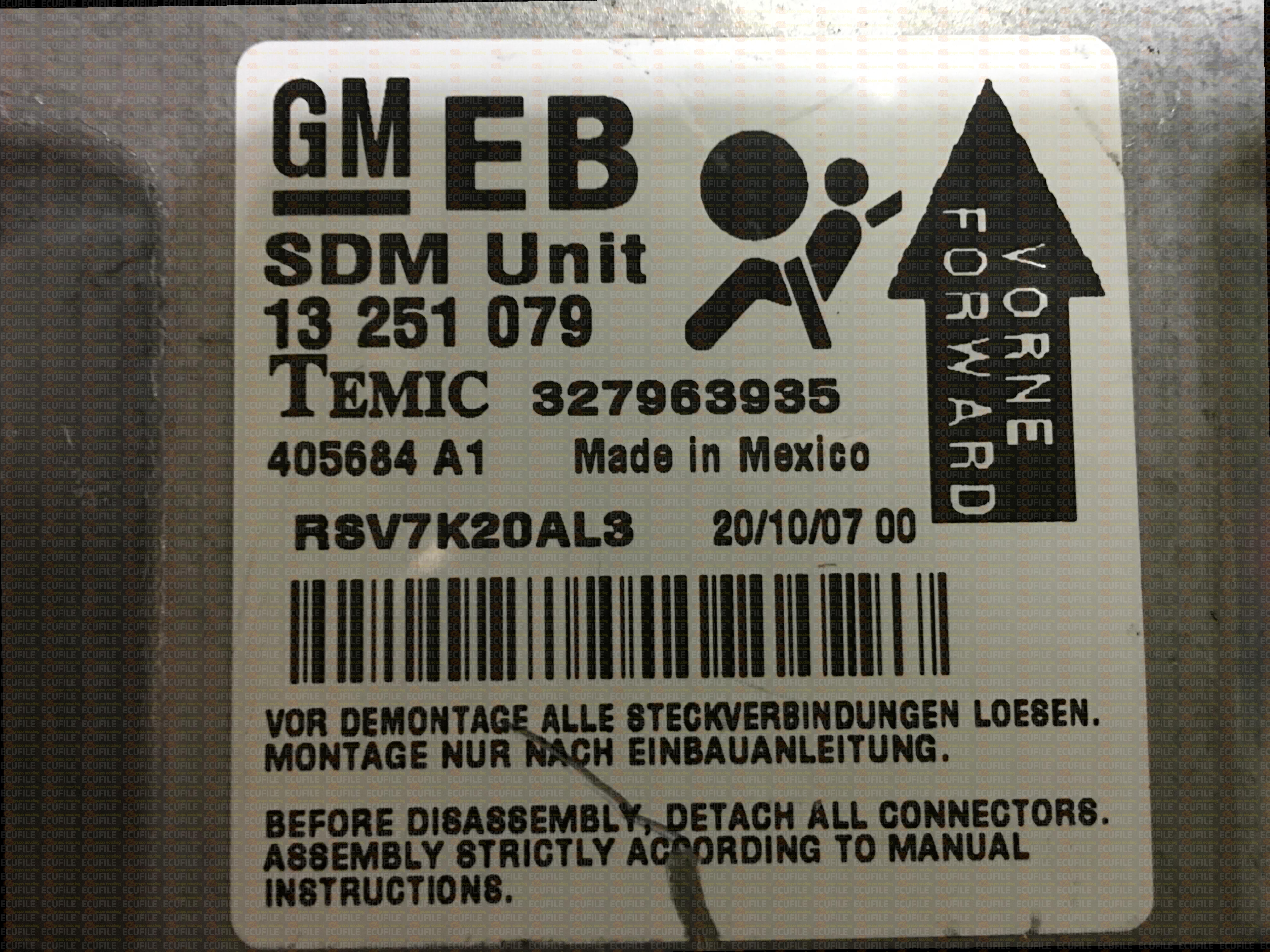 TEMIC 327963935 405684A1 OPEL ASTRA 13251079 EB