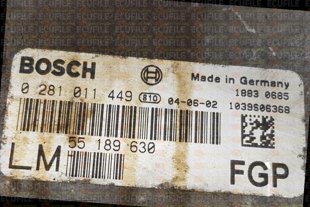 BOSCH EDC16C9-3.11 0281011449 OPEL VAUXHALL 55189630 LM EEPROM 95160