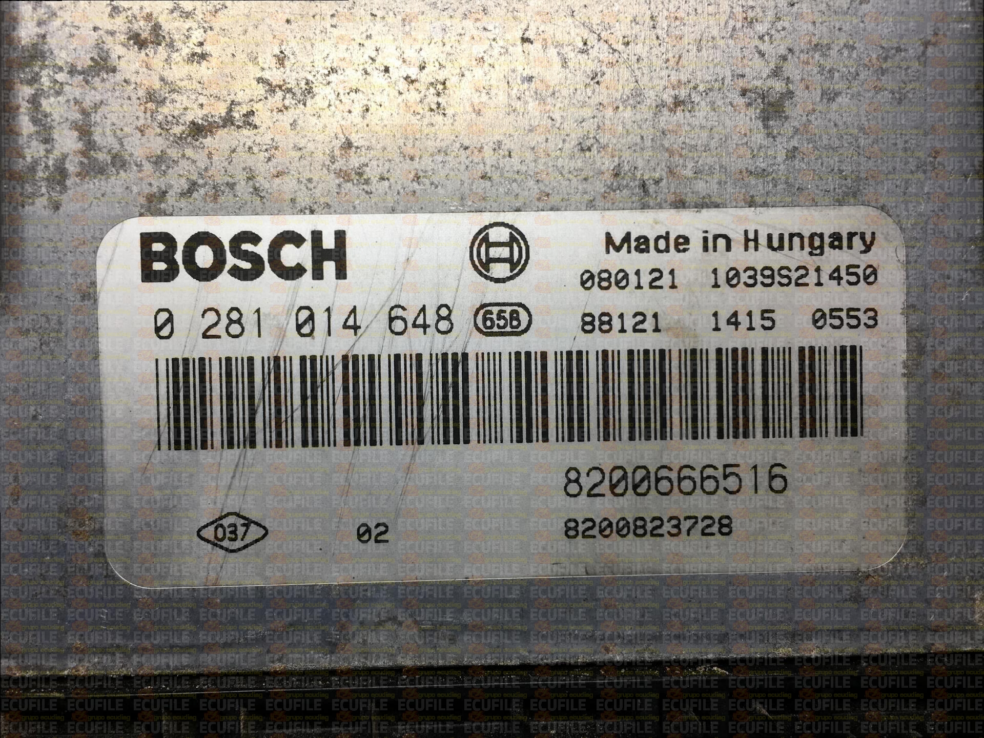 BOSCH EDC16CP33-6.1 0281014648 OPEL VIVARO I A 2.0 DCI 114HP 8200666516 8200823728 1037388192-8200834057