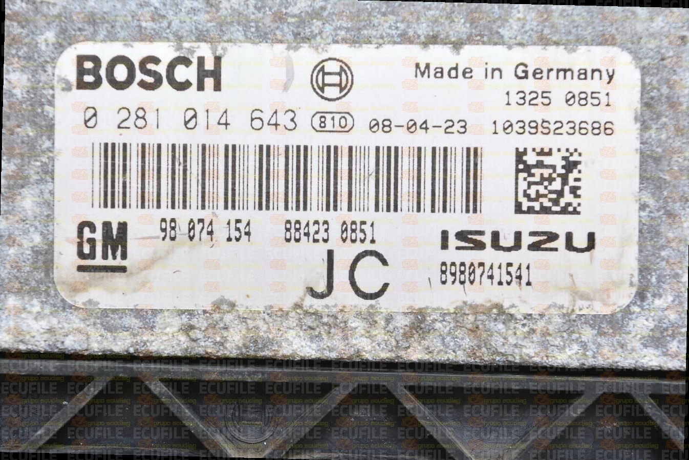 BOSCH EDC16C9-3.30 0281014643 OPEL VAUXHALL 98074154 JC EEPROM 95160