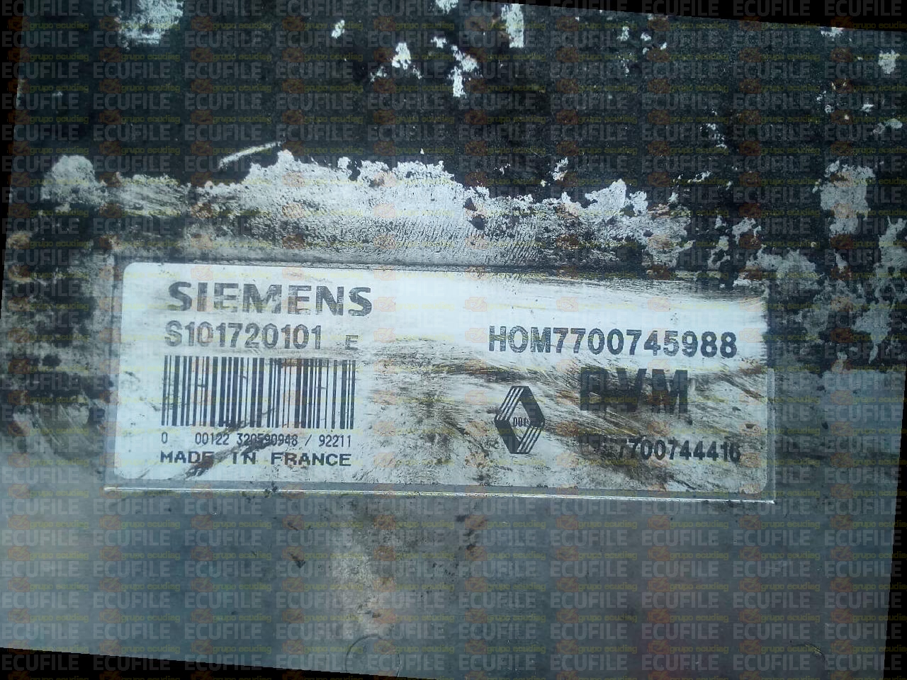 SIEMENS FENIX S101720101E RENAULT 7700744416 HOM7700745988 EEPROM MC68HC11