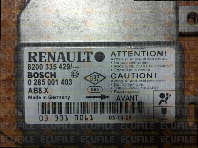 BOSCH AB8.X 0285001403 RENAULT CLIO II 8200335429 EEPROM HC912B32