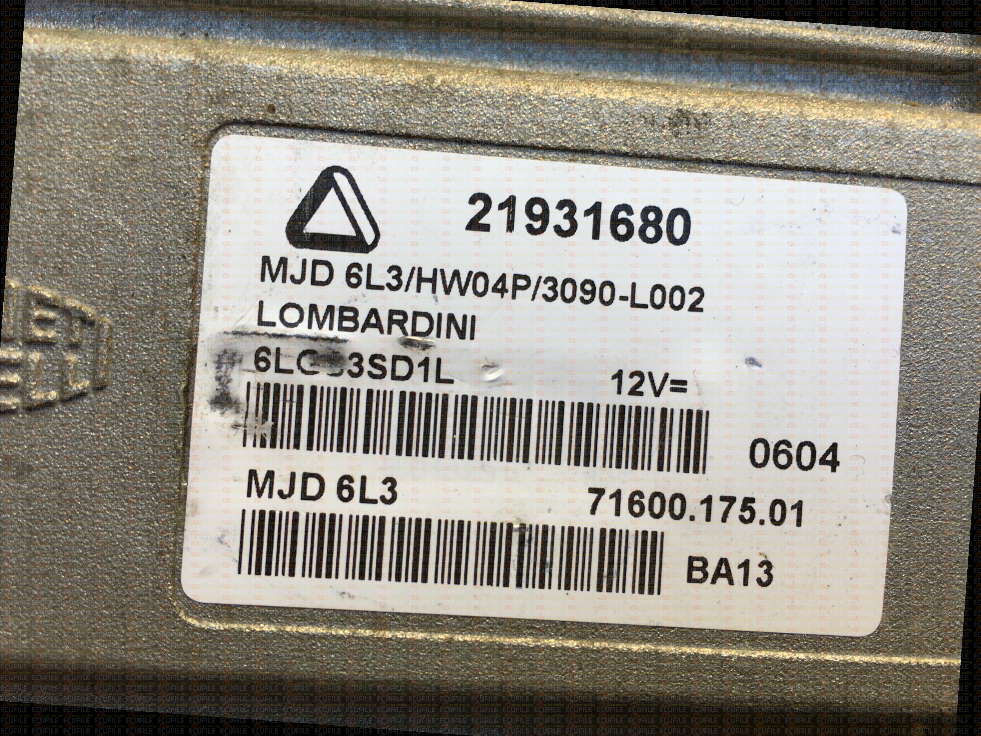 MAGNETI MARELLI MJD 6L3 71600.175.01 LOMBARDINI 21931680 3090L002