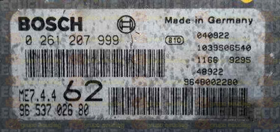 BOSCH ME7.4.4 0261207999 PSA 9653702680 EEPROM 95160