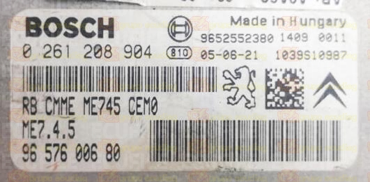 BOSCH ME7.4.5 0261208904 PSA 9657600680 EEPROM 95320