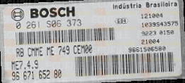 BOSCH ME7.4.9 0261S06373 PSA 9667165280 EEPROM 95320