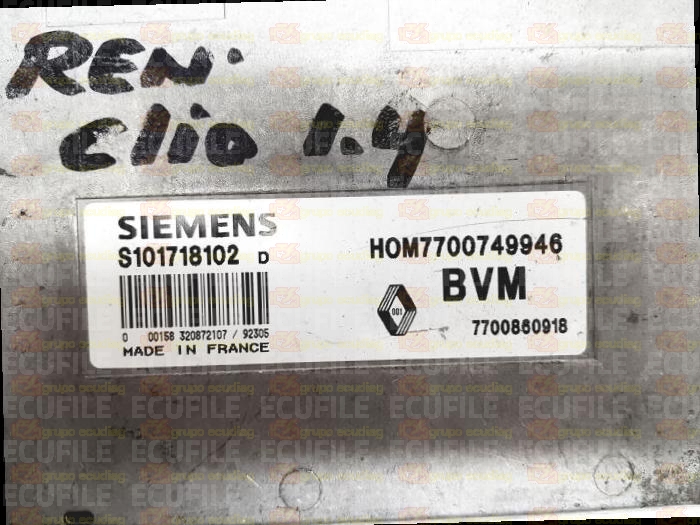 SIEMENS FENIX S101718102D RENAULT 7700860918 HOM7700749946 EEPROM MC68HC11