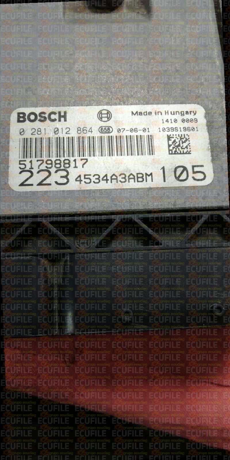 BOSCH EDC16C39-5.W8 0281012864 FIAT DOBLO 1.9 JTD 115HP 51798817 1037384357