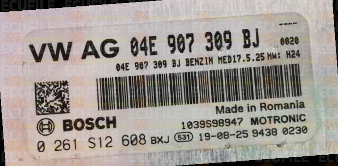 BOSCH MED17.5.25 0261S12608 AUDI A3 III 1.4 TSI 150HP 04E907309BJ 04E906027HF 3744 - 10SW020946