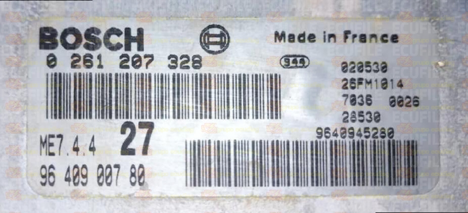BOSCH ME7.4.4 0261207328 PSA 9640900780 EEPROM 95160