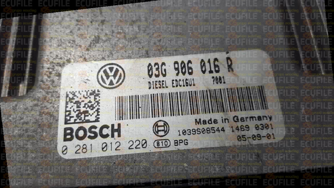 BOSCH EDC16U1-5.41 0281012220 VOLKSWAGEN GOLF V PLUS 1.9 TDI 105HP 03G906016R 1037374183