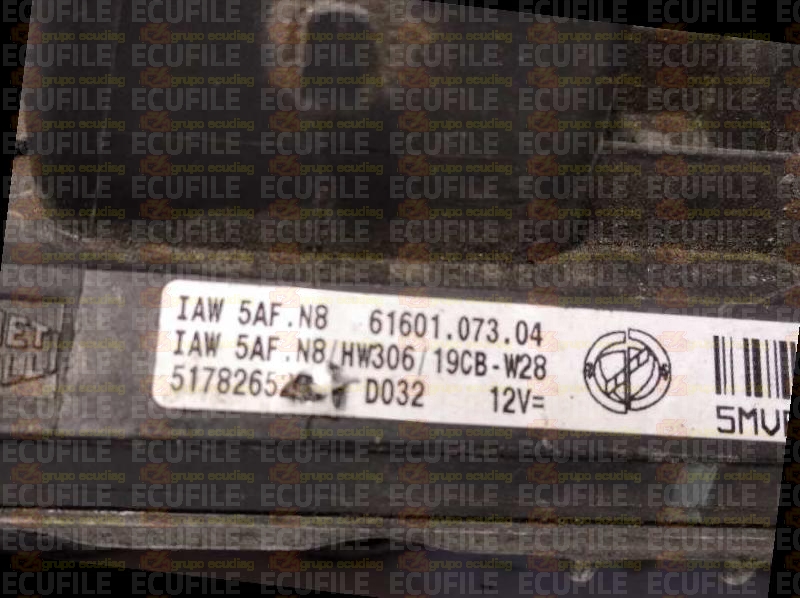 MAGNETI MARELLI IAW 5AF.N8 61601.073.04 FIAT 51782652 HW306 EEPROM 95160