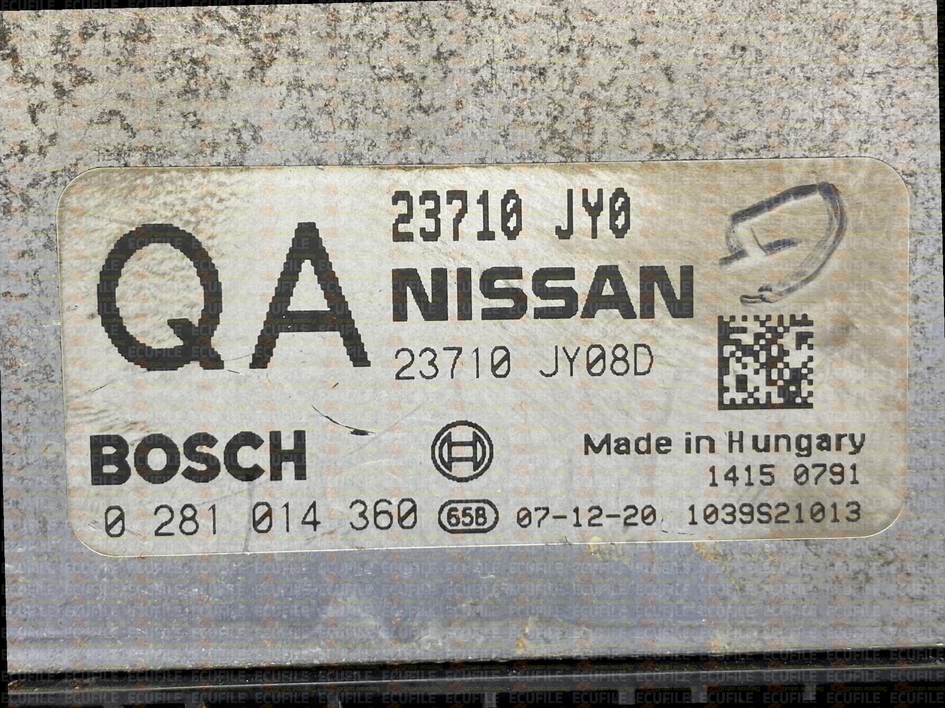 BOSCH EDC16CP33-6.7 0281014360 RENAULT KOLEOS I 2.0 DCI 150HP 23710JY08D 1037516241 - 237101940R