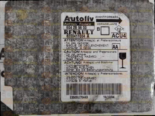 AUTOLIV ACU4 604289600 RENAULT MEGANE II 8200411004A AA EEPROM 95160