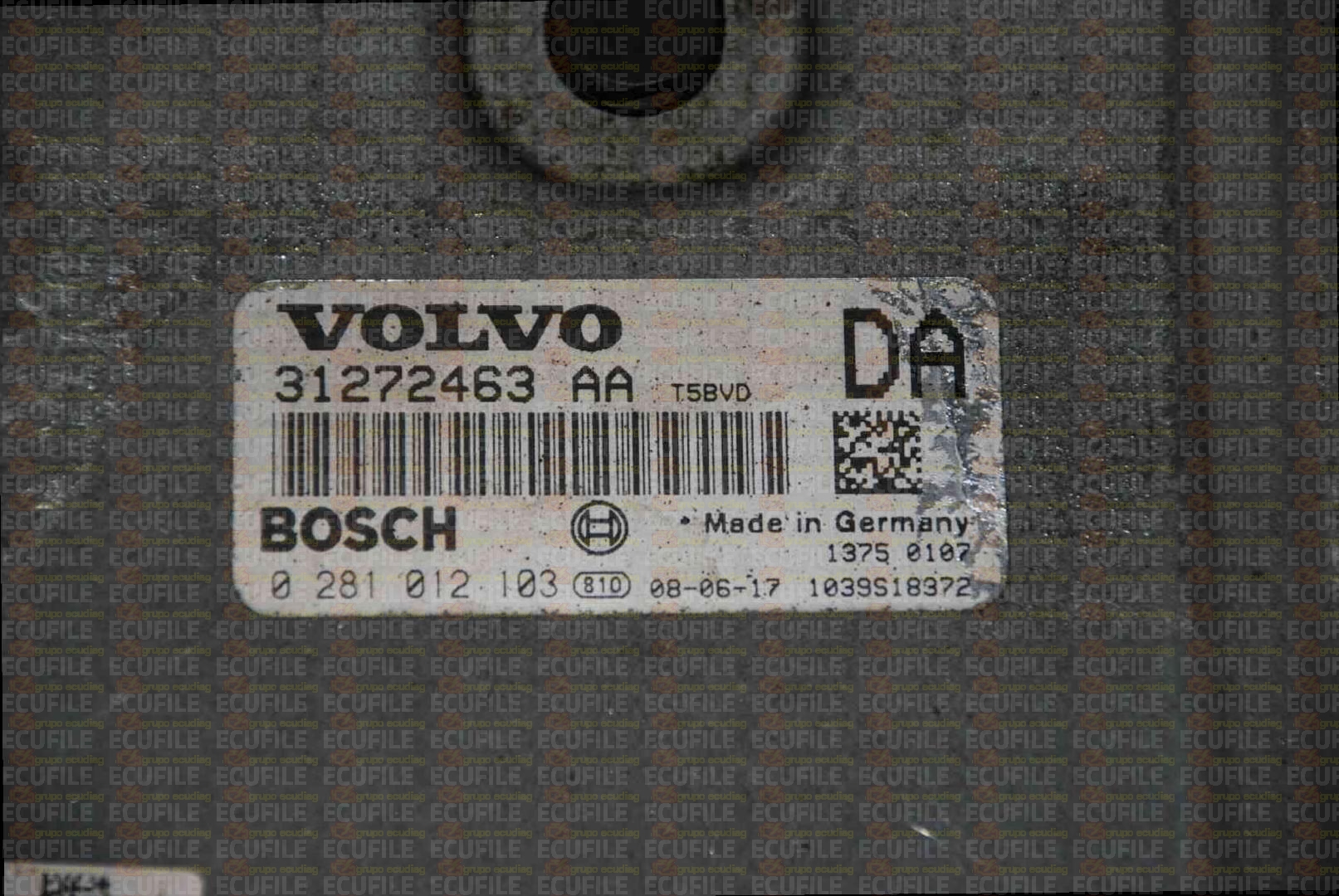 BOSCH EDC16C31-6.1 0281012103 VOLVO XC70 I 2.4 D5 185HP 30729826A DA 1037400251