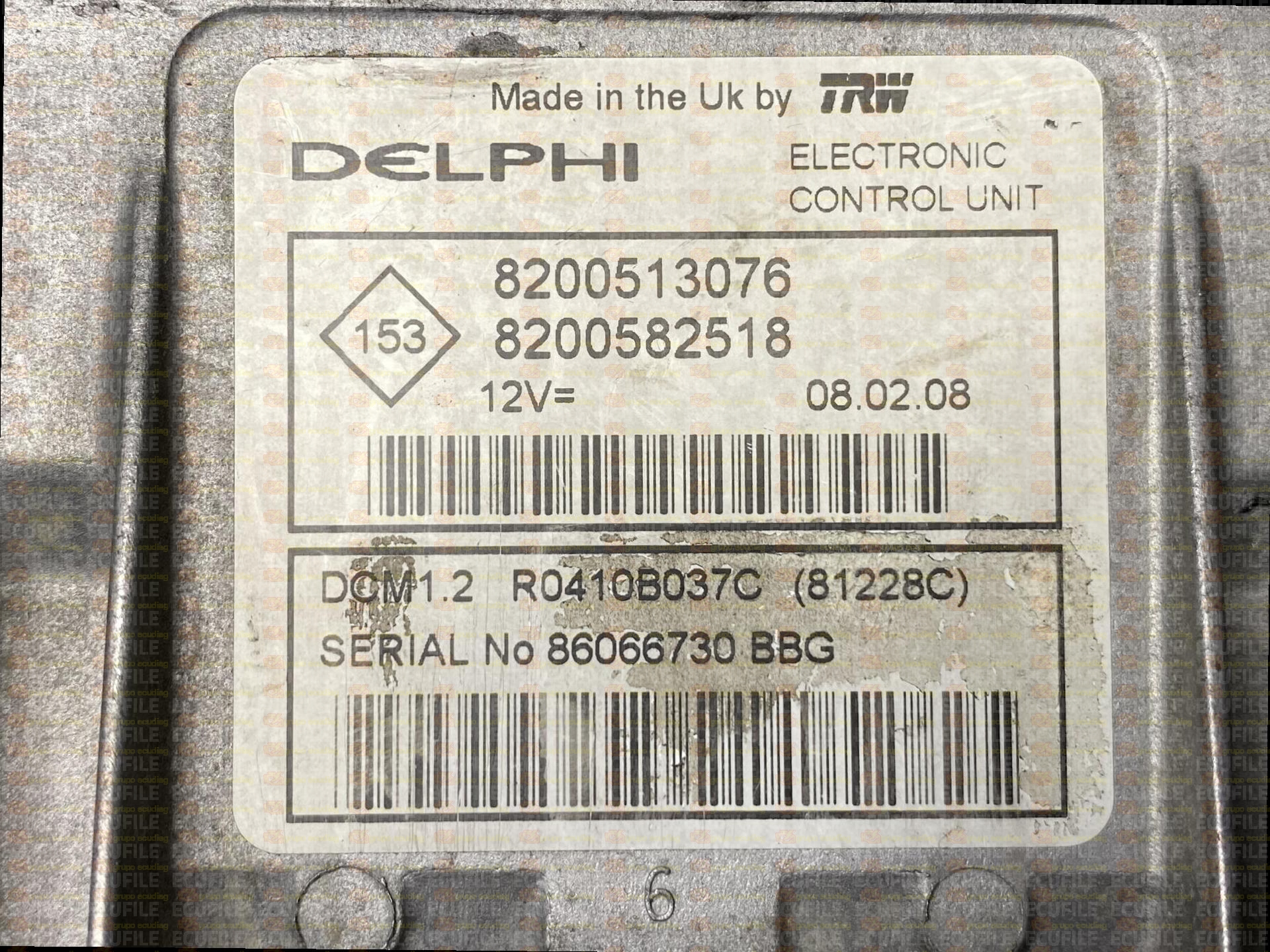 DELPHI TRW DCM1.2 R0410B037C 81228C NISSAN KUBISTAR I 1.5 DCI 68HP 8200513076 8200582518 8200765930-4441