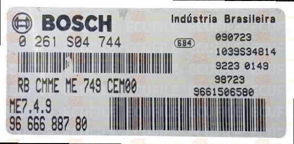 BOSCH ME7.4.9 0261S04744 PSA 9666688780 EEPROM 95320