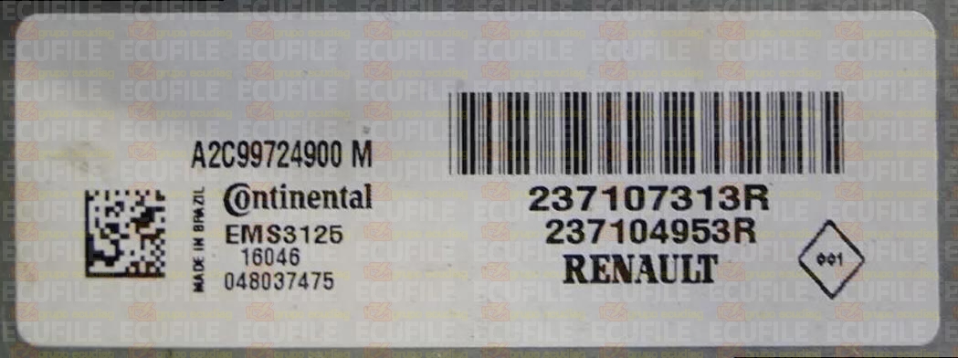 CONTINENTAL EMS3125 A2C99724900M RENAULT DACIA 237104953R 237107313R 