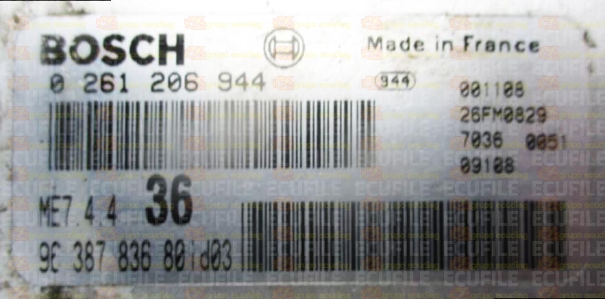BOSCH ME7.4.4 0261206944 PSA 9638783680 EEPROM 95160