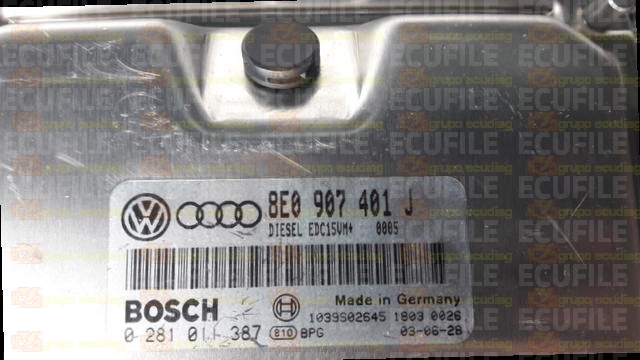 BOSCH EDC15VM+2.M5 0281011387 AUDI A6 2.5 TDI V6 180HP 8E0907401J 1037368568